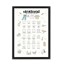 Mouse and Pen - Vaskeguide, A4 Plakat